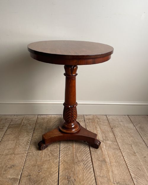 FINE QUALITY WILLIAM IV PEDESTAL LAMP TABLE - ADDITIONAL PHOTO 1