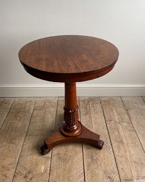 FINE QUALITY WILLIAM IV PEDESTAL LAMP TABLE - ADDITIONAL PHOTO 2