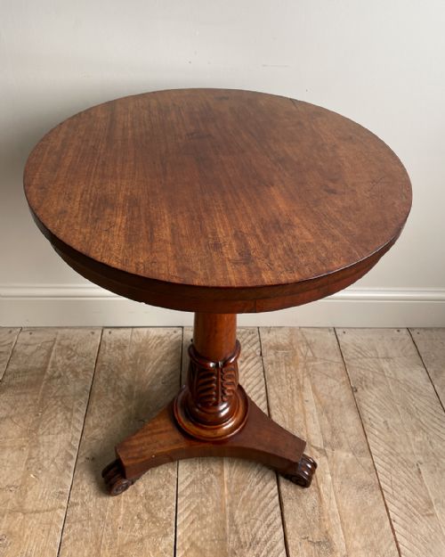 FINE QUALITY WILLIAM IV PEDESTAL LAMP TABLE - ADDITIONAL PHOTO 3