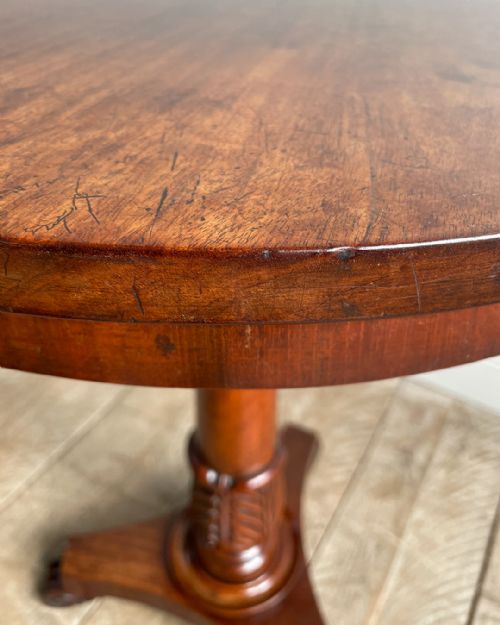 FINE QUALITY WILLIAM IV PEDESTAL LAMP TABLE - ADDITIONAL PHOTO 4