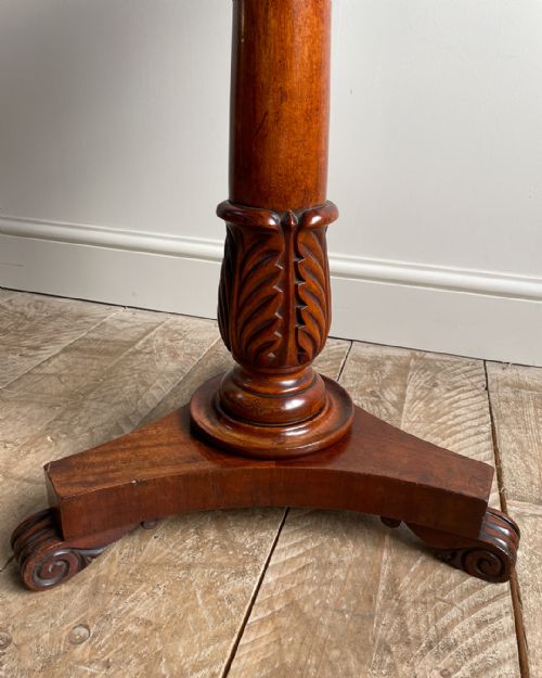 FINE QUALITY WILLIAM IV PEDESTAL LAMP TABLE - ADDITIONAL PHOTO 6