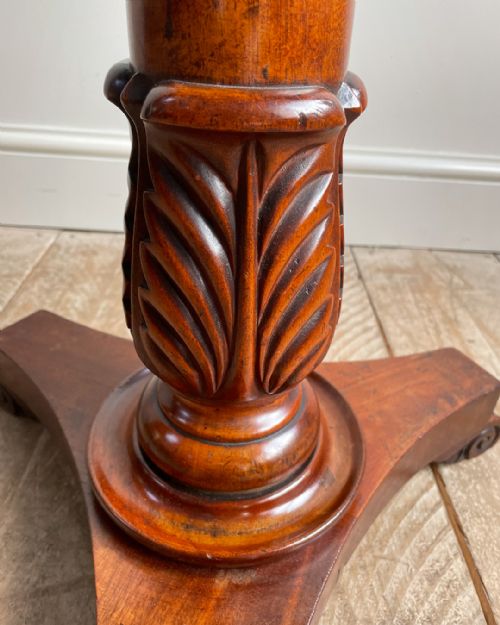 FINE QUALITY WILLIAM IV PEDESTAL LAMP TABLE - ADDITIONAL PHOTO 7