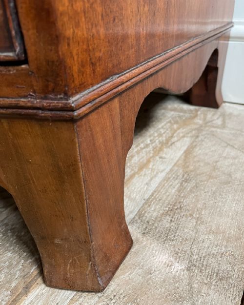 GEORGIAN BOWFRONT CHEST OF DRAWERS IN GOLDEN MAHOGANY - ADDITIONAL PHOTO 9