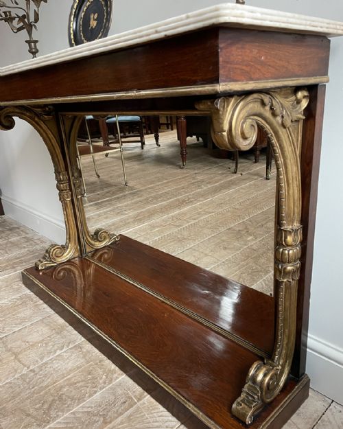 EXCEPTIONAL LATE REGENCY ROSEWOOD CONSOLE TABLE - ADDITIONAL PHOTO 1
