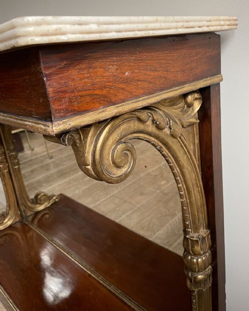 EXCEPTIONAL LATE REGENCY ROSEWOOD CONSOLE TABLE - ADDITIONAL PHOTO 6