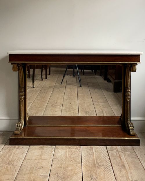 EXCEPTIONAL LATE REGENCY ROSEWOOD CONSOLE TABLE - ADDITIONAL PHOTO 7