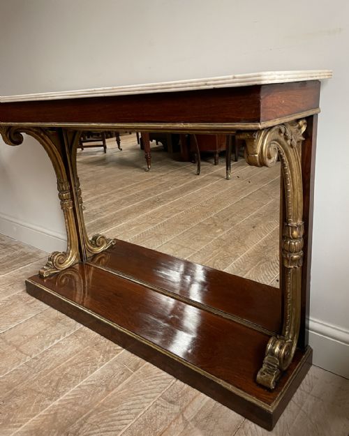 EXCEPTIONAL LATE REGENCY ROSEWOOD CONSOLE TABLE - ADDITIONAL PHOTO 9