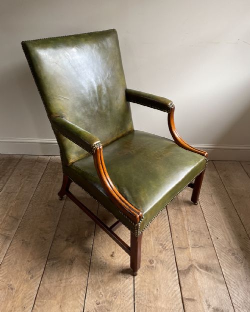 WONDERFUL GEORGIAN MAHOGANY GAINSBOROUGH ARMCHAIR - ADDITIONAL PHOTO 1