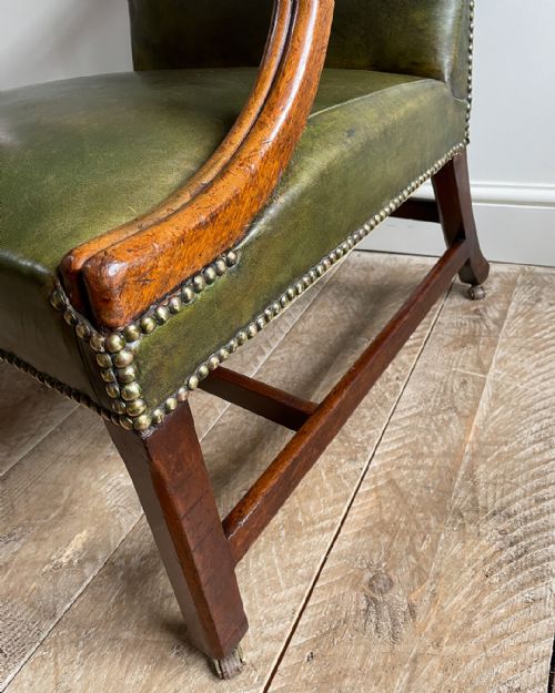 WONDERFUL GEORGIAN MAHOGANY GAINSBOROUGH ARMCHAIR - ADDITIONAL PHOTO 5