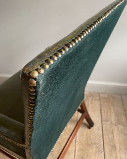 WONDERFUL GEORGIAN MAHOGANY GAINSBOROUGH ARMCHAIR - ADDITIONAL PHOTO 8