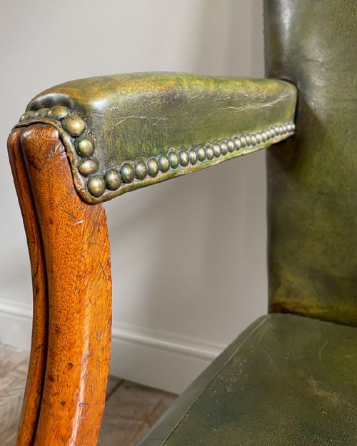 WONDERFUL GEORGIAN MAHOGANY GAINSBOROUGH ARMCHAIR - ADDITIONAL PHOTO 9