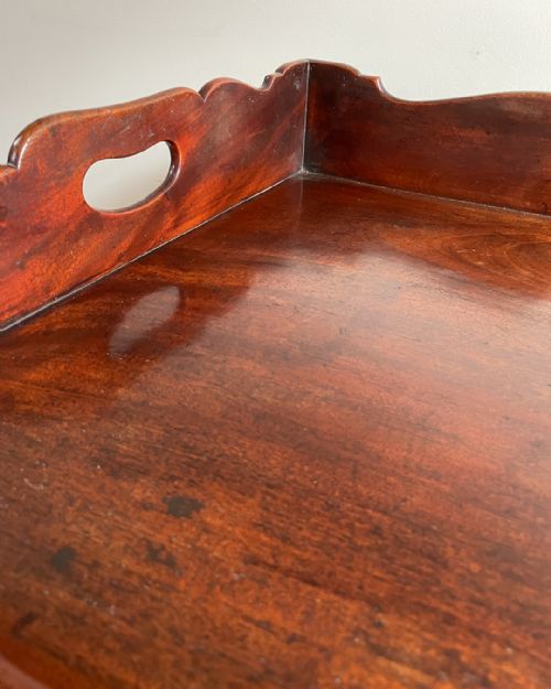 GEORGIAN MAHOGANY BUTLERS TRAY ON STAND - ADDITIONAL PHOTO 8