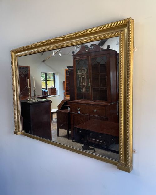 victorian gilt overmantel mirror - CATEGORY: ANTIQUE MIRRORS - DATED VICTORIAN