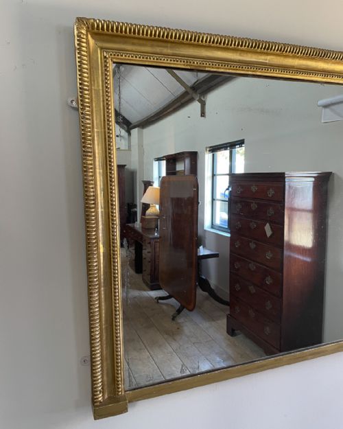VICTORIAN GILT OVERMANTEL MIRROR - ADDITIONAL PHOTO 4