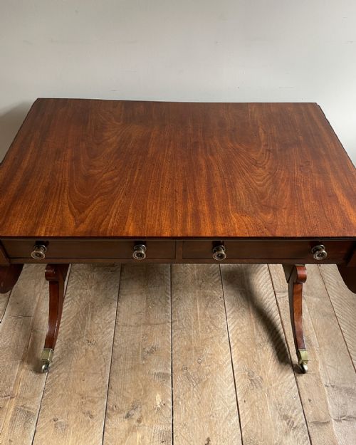 FINE QUALITY REGENCY MAHOGANY SOFA TABLE - ADDITIONAL PHOTO 3
