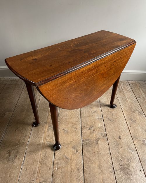 GEORGIAN MAHOGANY OVAL DROP LEAF DINING TABLE - ADDITIONAL PHOTO 1