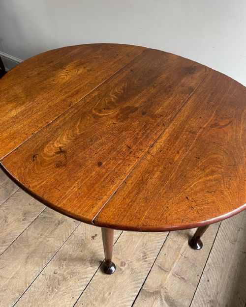 GEORGIAN MAHOGANY OVAL DROP LEAF DINING TABLE - ADDITIONAL PHOTO 5