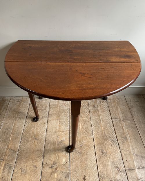 GEORGIAN MAHOGANY OVAL DROP LEAF DINING TABLE - ADDITIONAL PHOTO 6