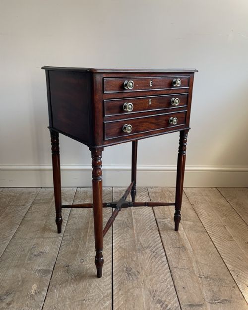regency mahogany work table - CATEGORY: ANTIQUE TABLES - DATED REGENCY
