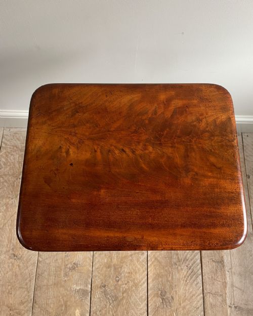 SMALL MAHOGANY PEDESTAL LAMP TABLE - ADDITIONAL PHOTO 4