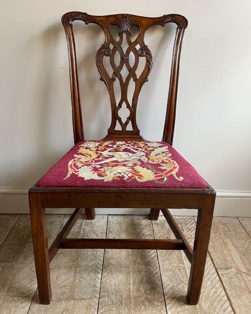PAIR OF CHIPPENDALE PERIOD SIDE CHAIRS - ADDITIONAL PHOTO 5