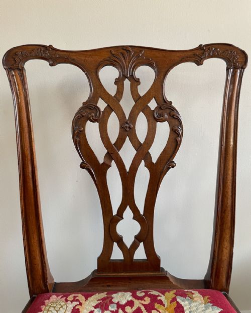 PAIR OF CHIPPENDALE PERIOD SIDE CHAIRS - ADDITIONAL PHOTO 7