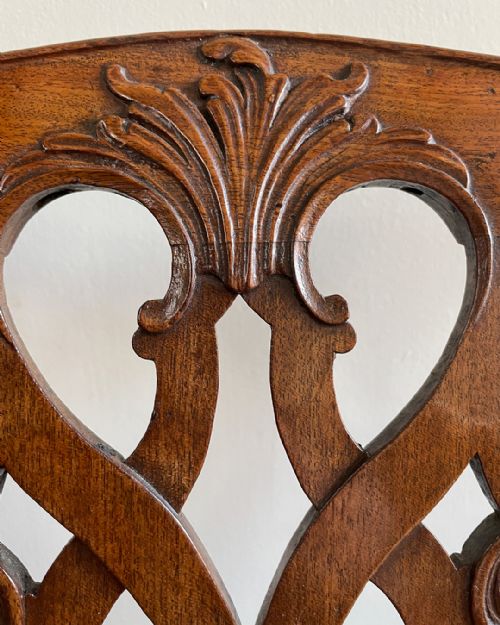 PAIR OF CHIPPENDALE PERIOD SIDE CHAIRS - ADDITIONAL PHOTO 8