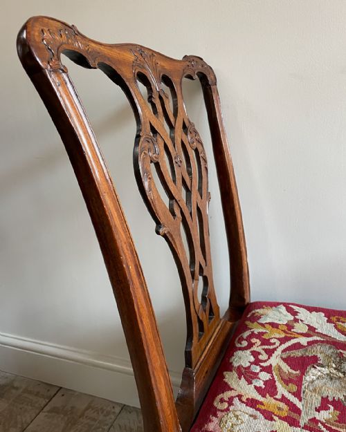 PAIR OF CHIPPENDALE PERIOD SIDE CHAIRS - ADDITIONAL PHOTO 9