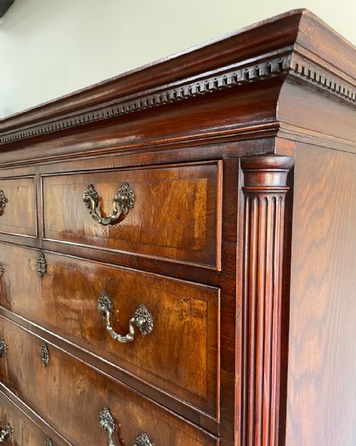MAGNIFICENT EARLY GEORGIAN WALNUT CHEST ON CHEST - ADDITIONAL PHOTO 6