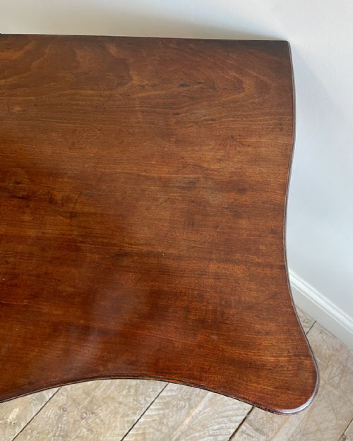 MAHOGANY SERPENTINE SIDE TABLE - ADDITIONAL PHOTO 9