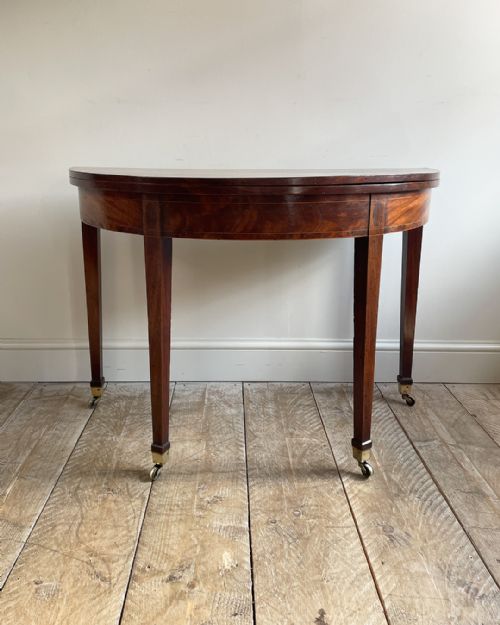 georgian demilune tea table - CATEGORY: ANTIQUE TABLES - DATED GEORGIAN