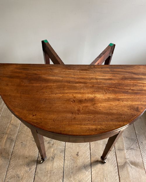 GEORGIAN DEMILUNE TEA TABLE - ADDITIONAL PHOTO 2