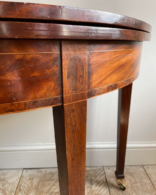 GEORGIAN DEMILUNE TEA TABLE - ADDITIONAL PHOTO 7