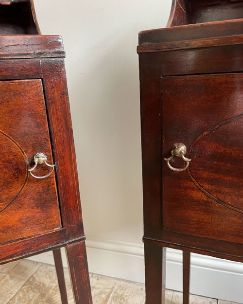 PAIR OF ELEGANT GEORGIAN MAHOGANY POT CUPBOARDS - ADDITIONAL PHOTO 7