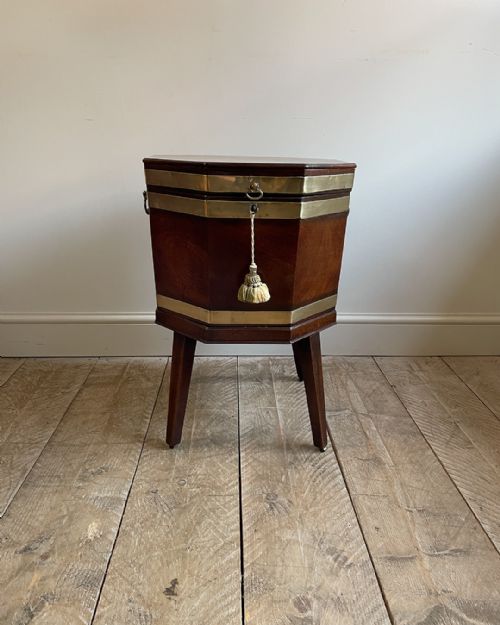 GEORGIAN MAHOGANY OCTAGONAL WINE COOLER - ADDITIONAL PHOTO 1