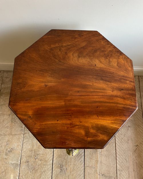 GEORGIAN MAHOGANY OCTAGONAL WINE COOLER - ADDITIONAL PHOTO 6