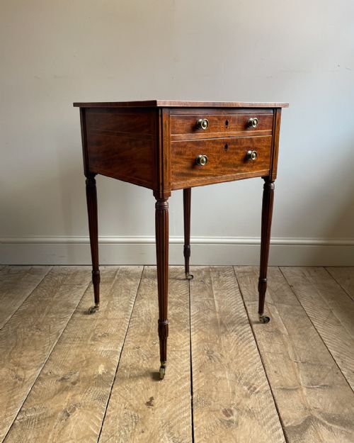 lovely quality regency mahogany work table - CATEGORY: ANTIQUE TABLES - DATED REGENCY