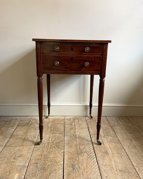 LOVELY QUALITY REGENCY MAHOGANY WORK TABLE - ADDITIONAL PHOTO 4
