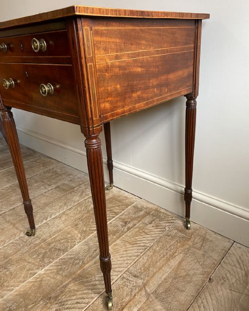 LOVELY QUALITY REGENCY MAHOGANY WORK TABLE - ADDITIONAL PHOTO 7