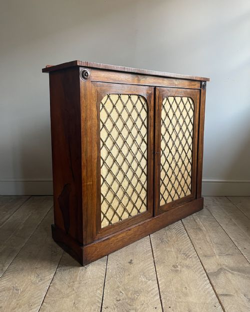 elegant regency rosewood side cabinet - CATEGORY: ANTIQUE SIDEBOARDS - DATED REGENCY
