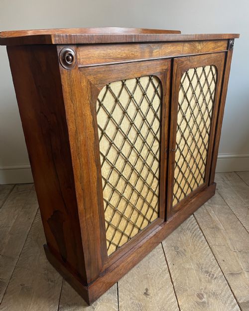 ELEGANT REGENCY ROSEWOOD SIDE CABINET - ADDITIONAL PHOTO 4