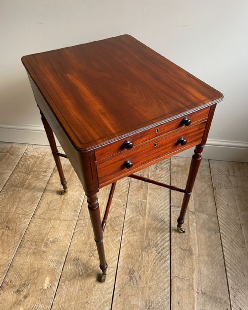 ELEGANT REGENCY MAHOGANY WORK TABLE - ADDITIONAL PHOTO 2