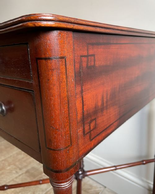 ELEGANT REGENCY MAHOGANY WORK TABLE - ADDITIONAL PHOTO 3