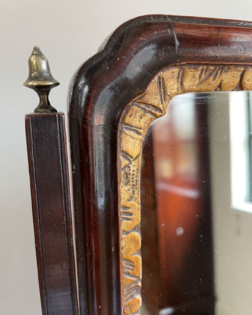 EARLY GEORGIAN MAHOGANY TOILET MIRROR - ADDITIONAL PHOTO 8