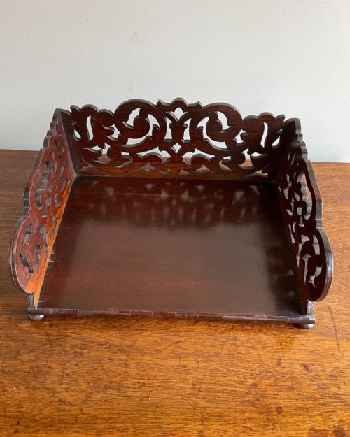 LOVELY REGENCY ROSEWOOD BOOK CARRIER - ADDITIONAL PHOTO 2