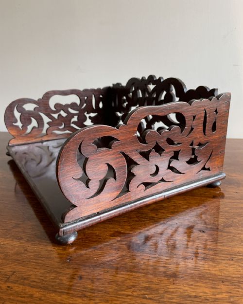 LOVELY REGENCY ROSEWOOD BOOK CARRIER - ADDITIONAL PHOTO 4