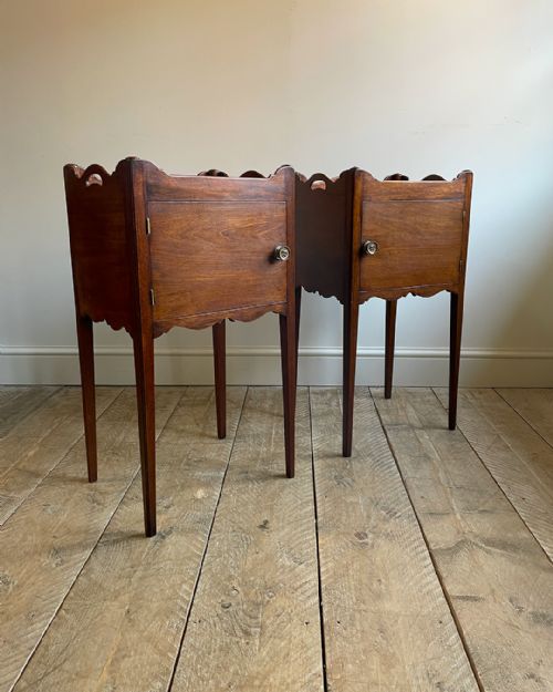 matched pair of mahogany pot cupboards - CATEGORY: ANTIQUE CUPBOARDS - DATED GEORGIAN