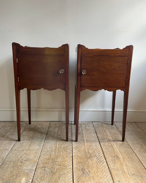 MATCHED PAIR OF MAHOGANY POT CUPBOARDS - ADDITIONAL PHOTO 2