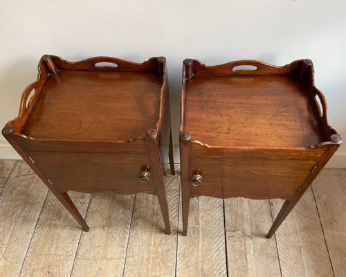 MATCHED PAIR OF MAHOGANY POT CUPBOARDS - ADDITIONAL PHOTO 4