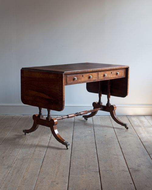 lovely quality regency rosewood sofa table - CATEGORY: ANTIQUE TABLES - DATED REGENCY